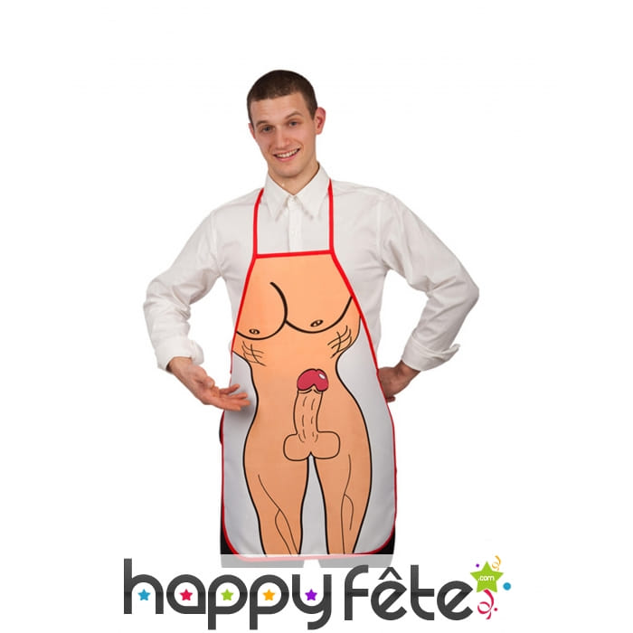 Tablier Cartoon monsieur tout nu