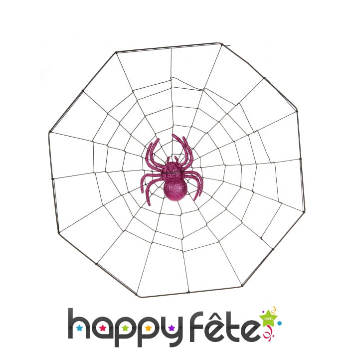 Toile de 38cm avec araignée pailletée