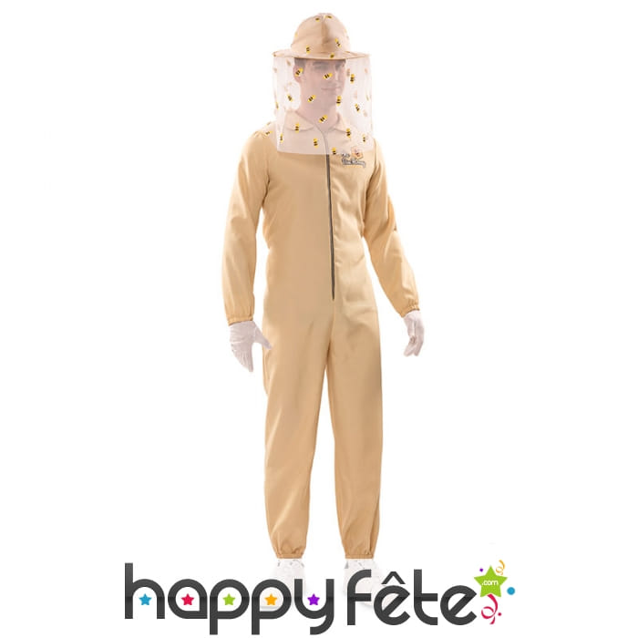 Tenue d'apiculteur à motifs abeille, adulte