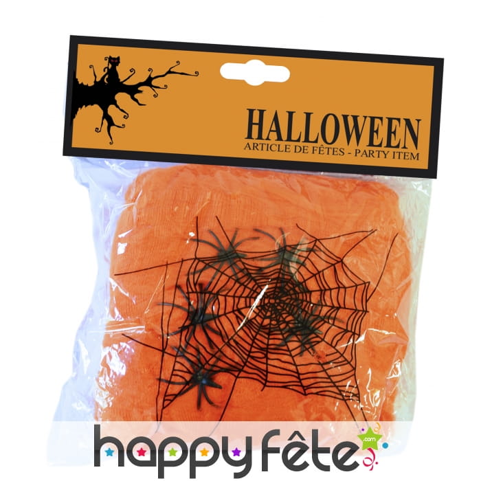 Toile d'araignee 100g + 5 araignees