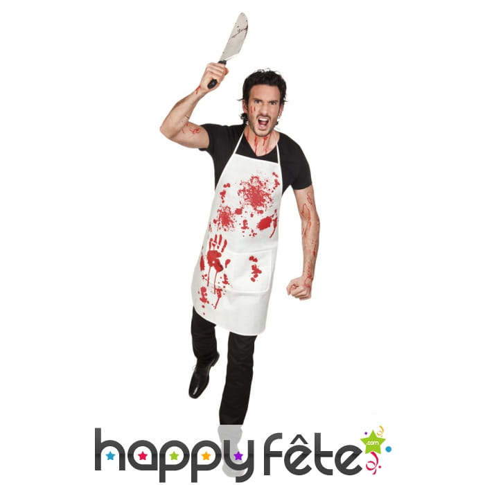 Tablier de boucher en sang