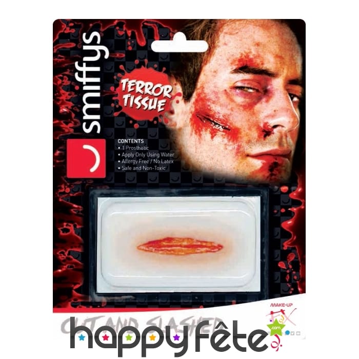 Tatouage de blessure ouverte, coup de couteau