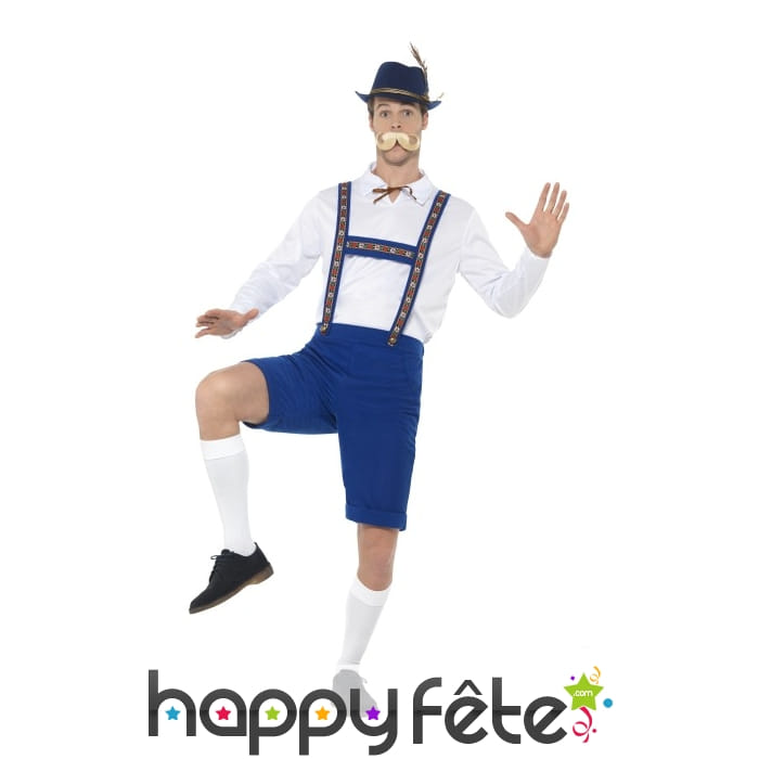 Tenue de Bavarois en salopette bleue