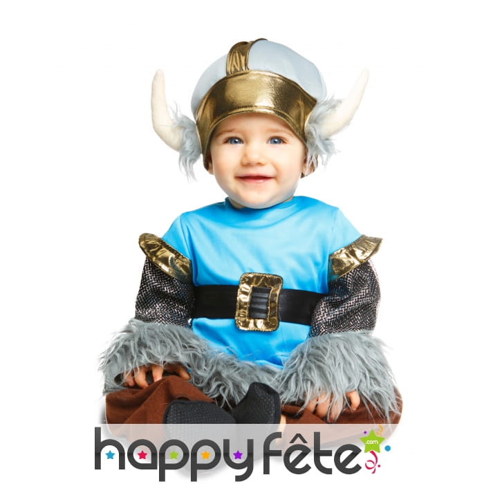 Tenue de bébé viking bleu