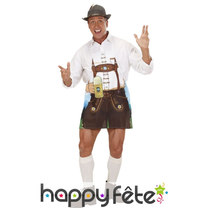 Tablier de cuisine imprimé homme bavarois