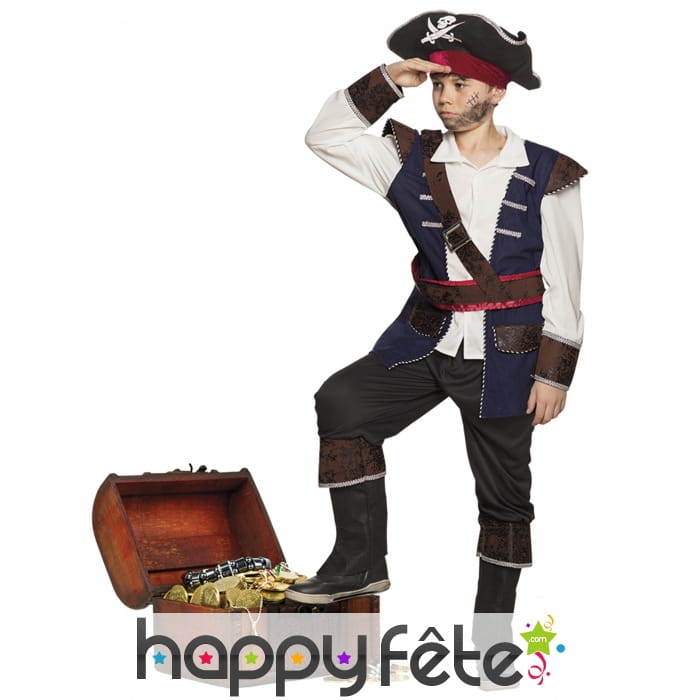 Tenue de capitaine pirate pour enfant