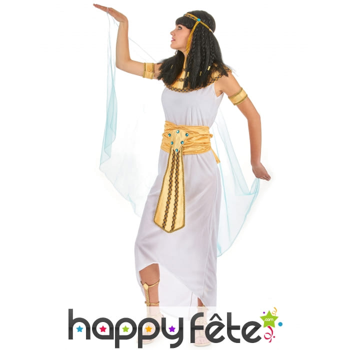 Tenue de Cléopâtre blanche et dorée