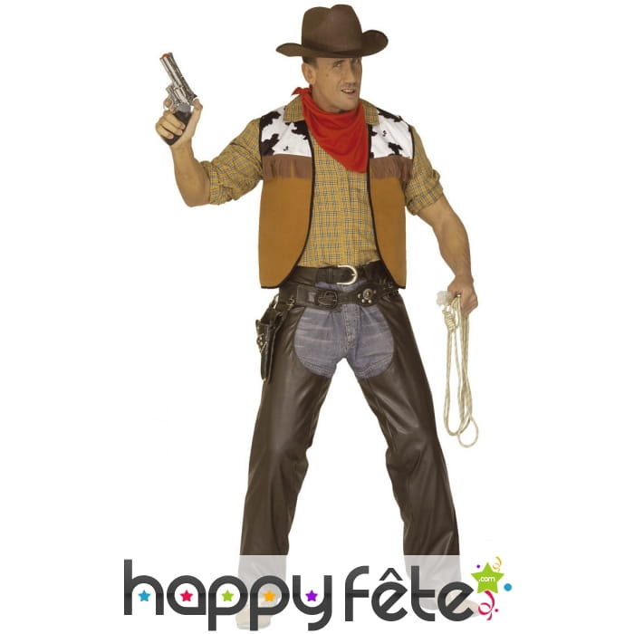 Tenue de cowboy en chaps pour adulte