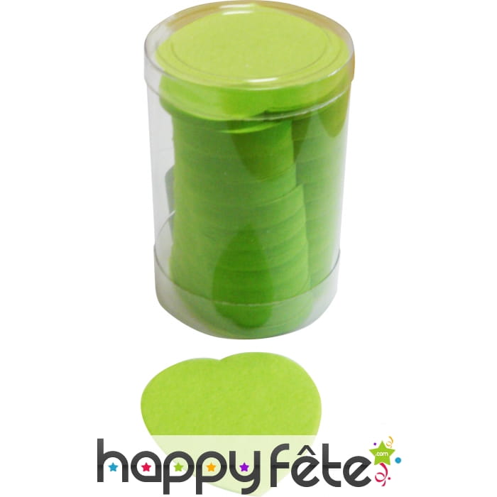 Tube de confettis coeur anis