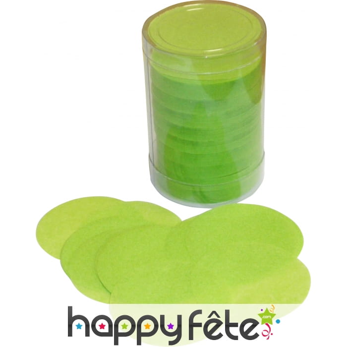 Tube de confettis rond anis