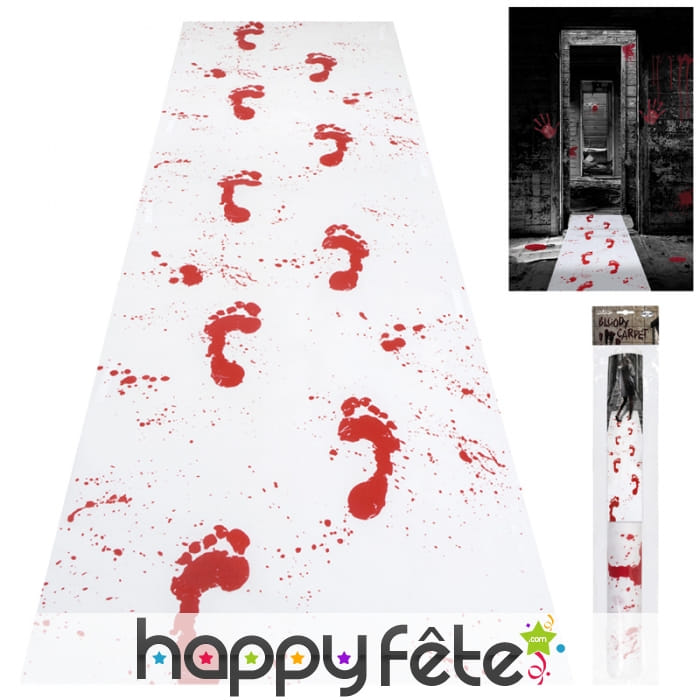 Tapis d'entrée avec traces de sang, 60 x 300 cm