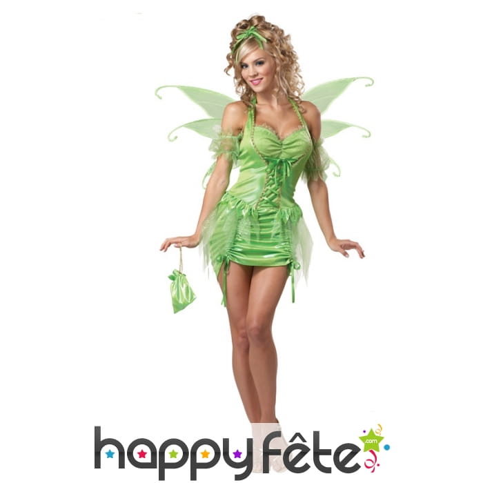 Tenue de fée verte sexy pour femme