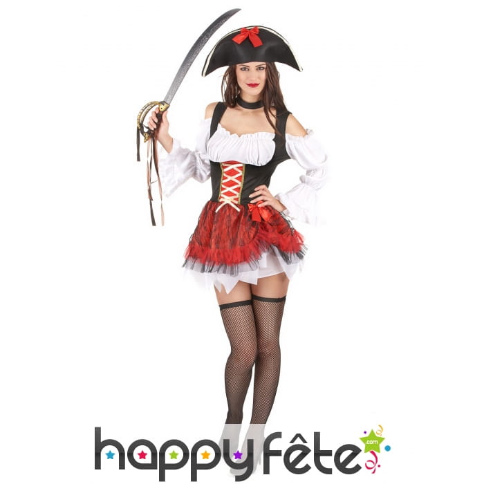 Tenue de femme pirate avec corset