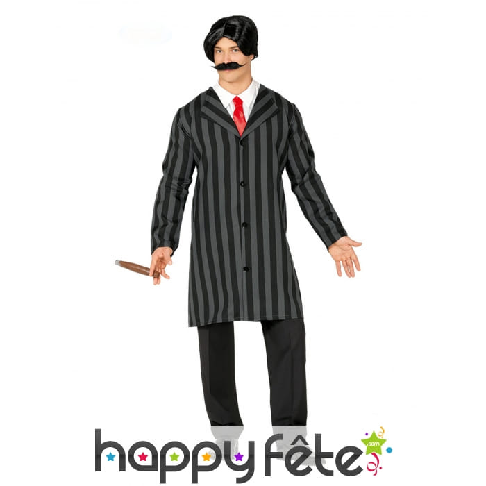 Tenue de gomez addams pour homme adulte