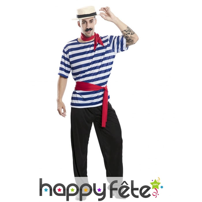 Tenue de gondolier pour adulte