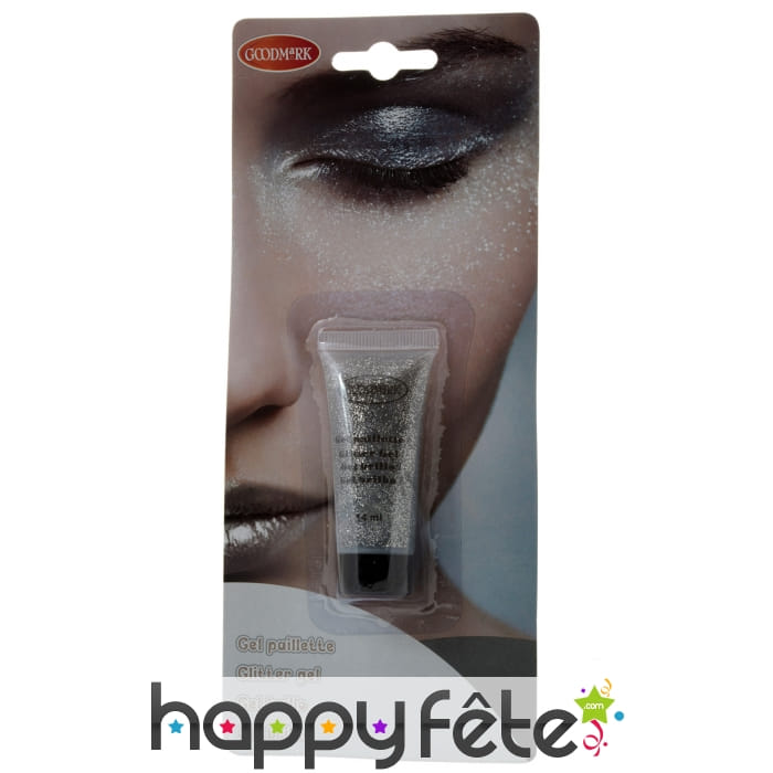 Tub de gel argenté pailletté, 15gr