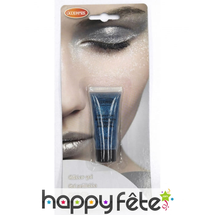 Tube de gel à paillettes bleues, 14g