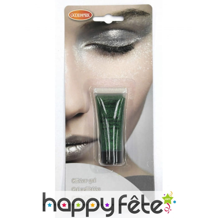 Tube de gel vert pailleté de 14g
