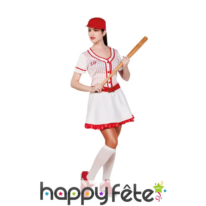 Tenue de joueur de baseball pour femme