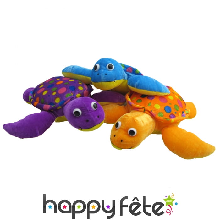 Tortue de mer colorée en peluche