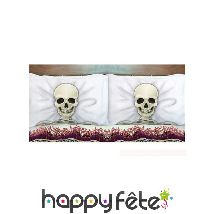 Taies d'oreiller crâne squelette