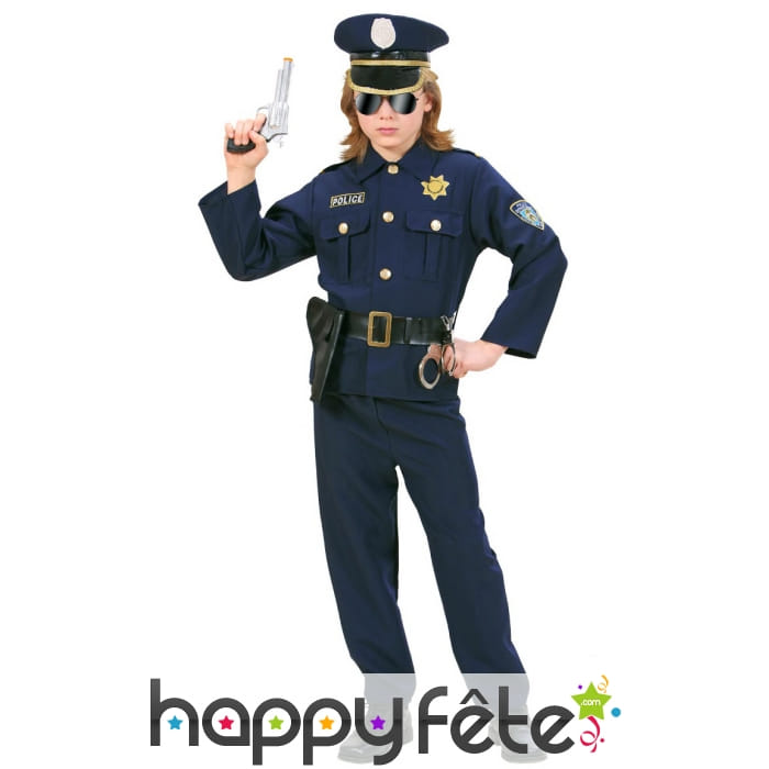 Tenue de policier bleue pour enfant