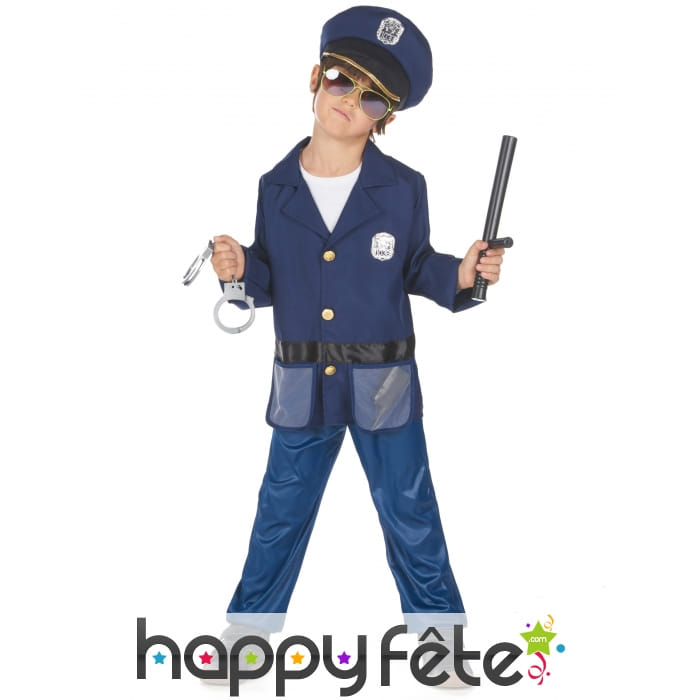 Tenue de policier pour enfant avec accessoires
