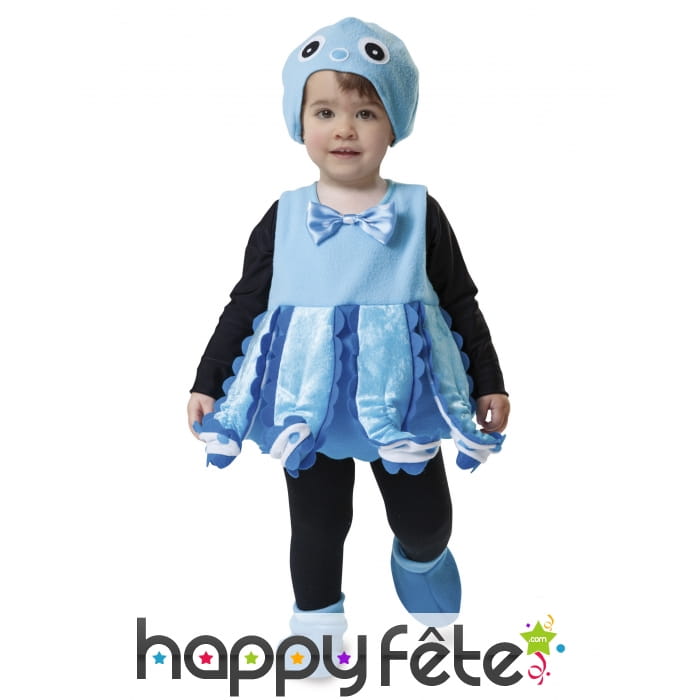 Tenue de poulpe bleu pour bébé