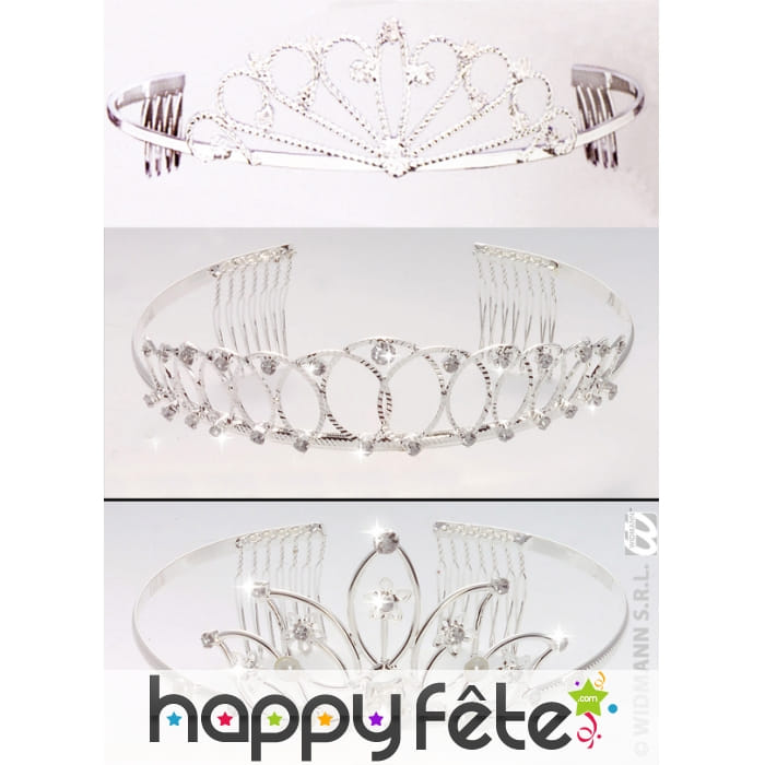 Tiare de princesse en strass