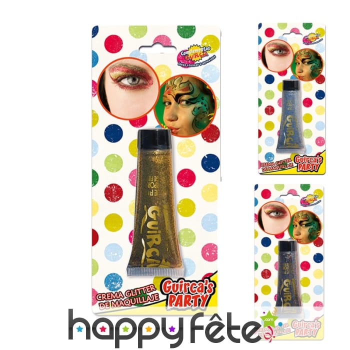 Tube de paillettes en gel pour visage