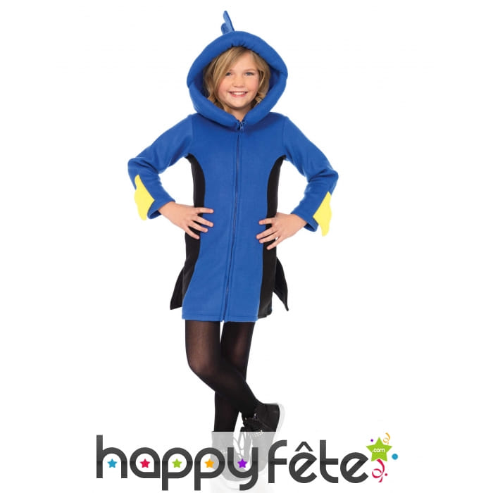 Tunique de poisson chirurgien bleu pour enfant