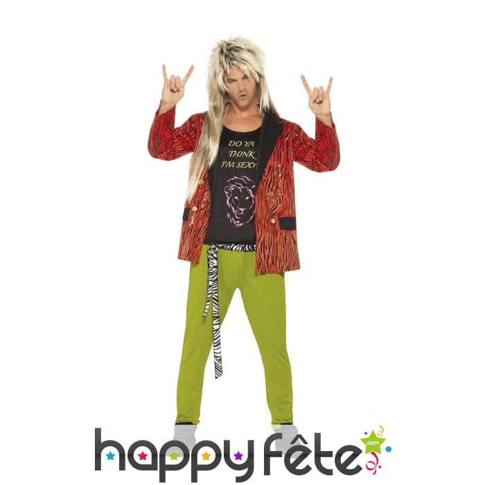 Tenue de Rock Star des années 80