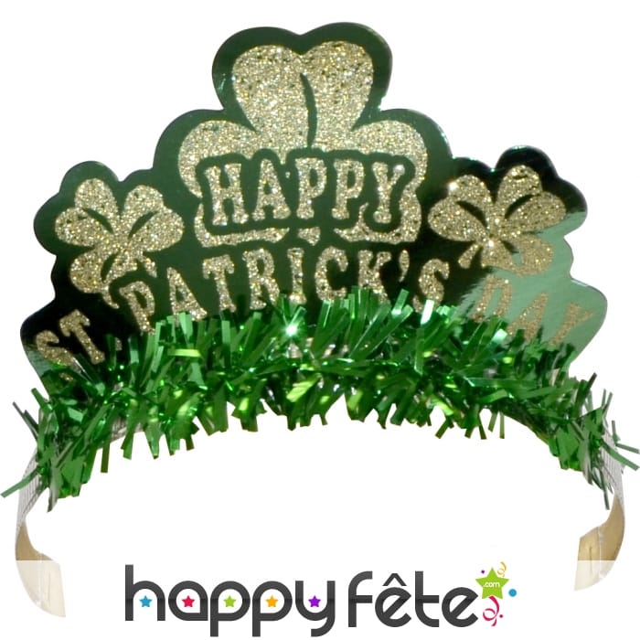 Tiare décorée st patrick