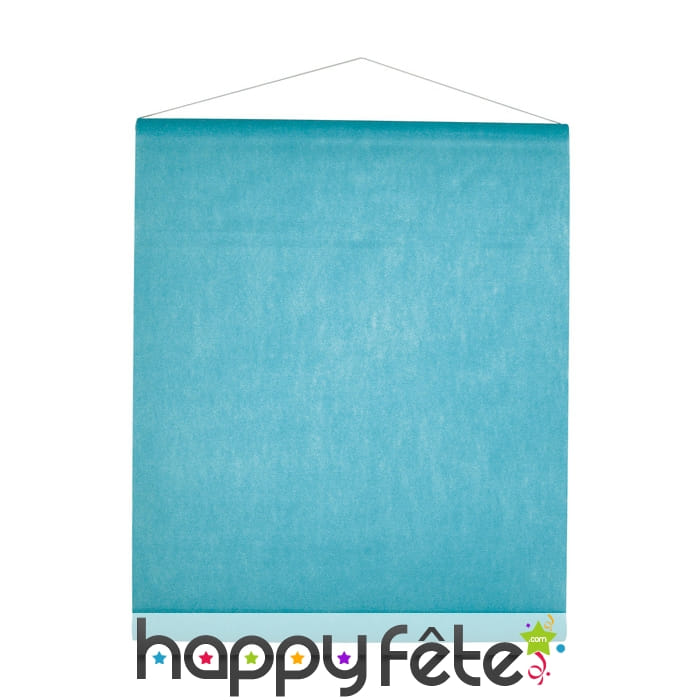 Tenture décorative tissu turquoise
