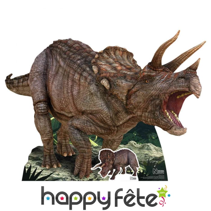 Tricératops en carton plat de 128cm
