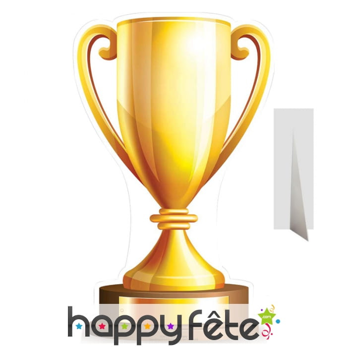 Trophée en carton plat sur pied, 90cm