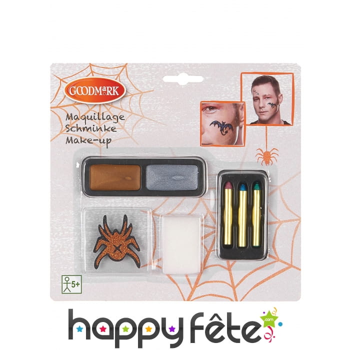 Tatoo et maquillage à paillettes pour Halloween