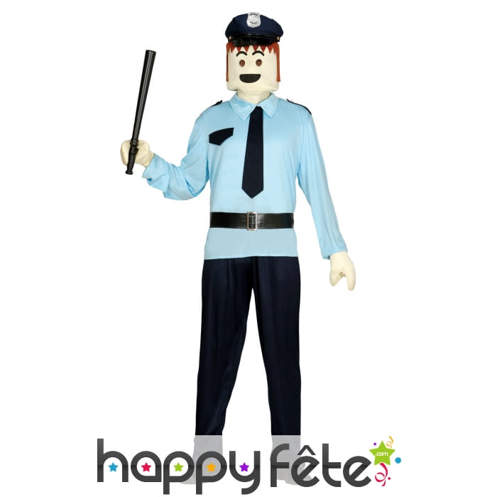 Tête et mains de playmobile pour adulte