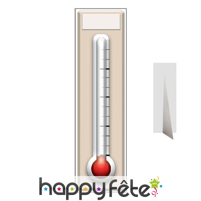 Thermomètre géant en carton plat, 182cm