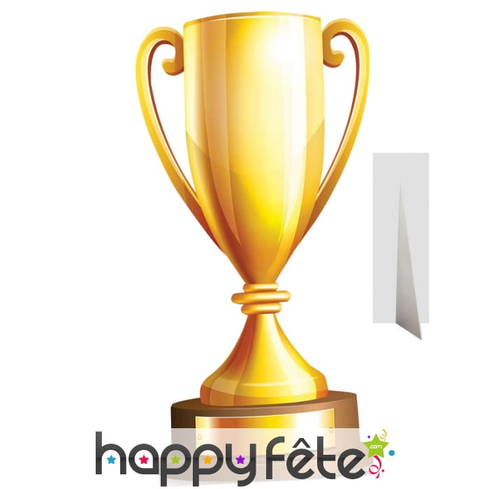 Trophée géant en carton plat sur pied