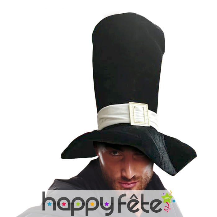 Très grand haut de forme noir en feutrine