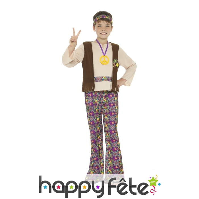 Tenue hippie fleurie pour enfant