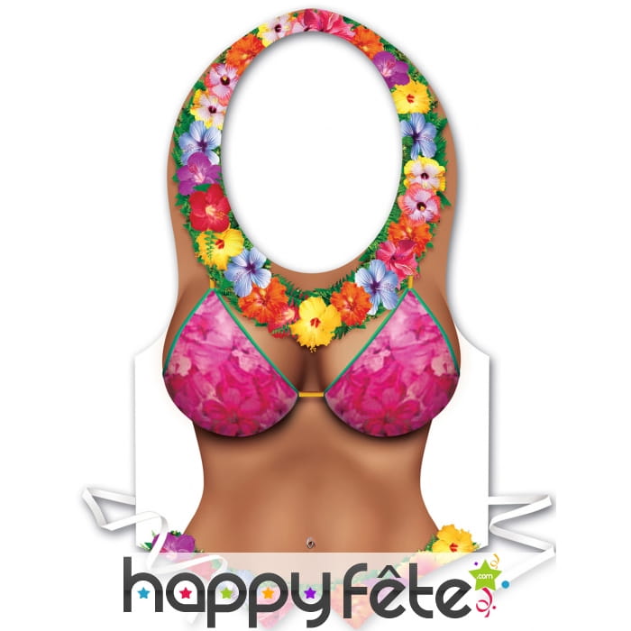 Tablier imprimé danseuse Hawaïenne