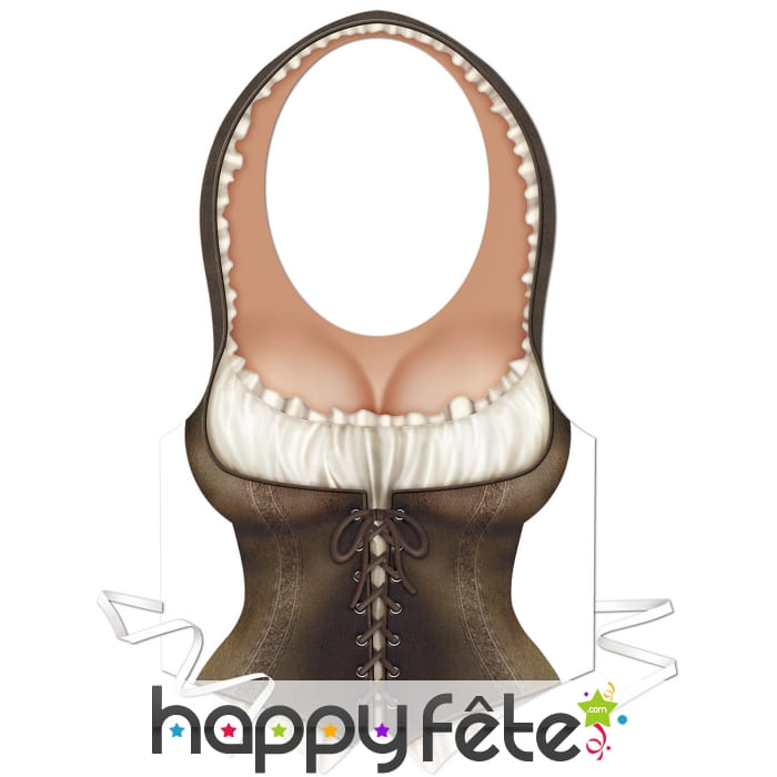 Tablier imprimé serveuse médiévale