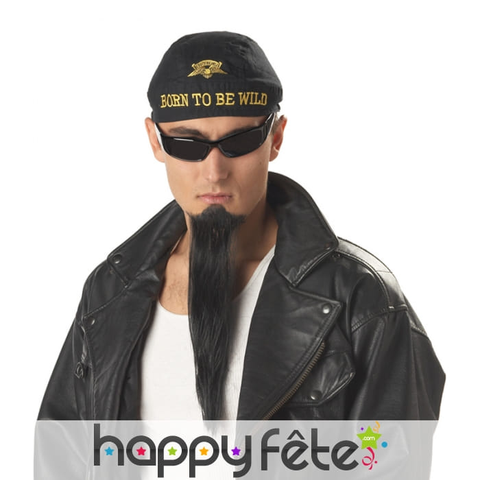 Très longue barbichette noire