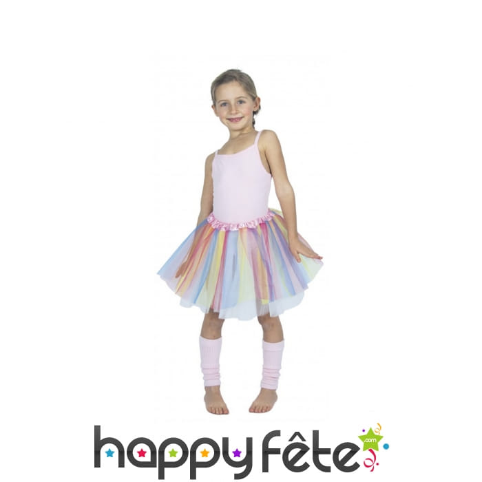Tutu licorne couleurs pastel pour fille