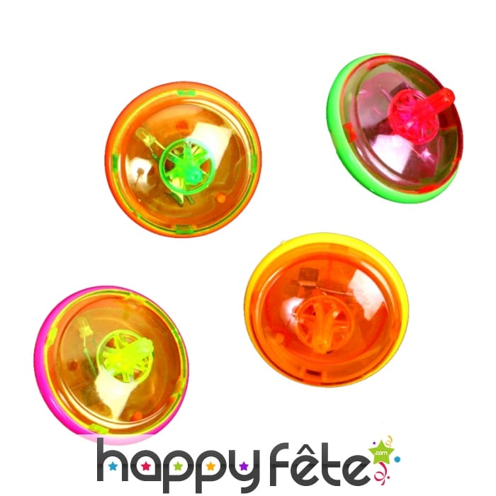 Toupie lumineuse en plastique de 4,5cm