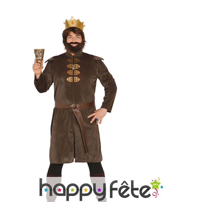 Tenue marron effet velours de roi médiéval