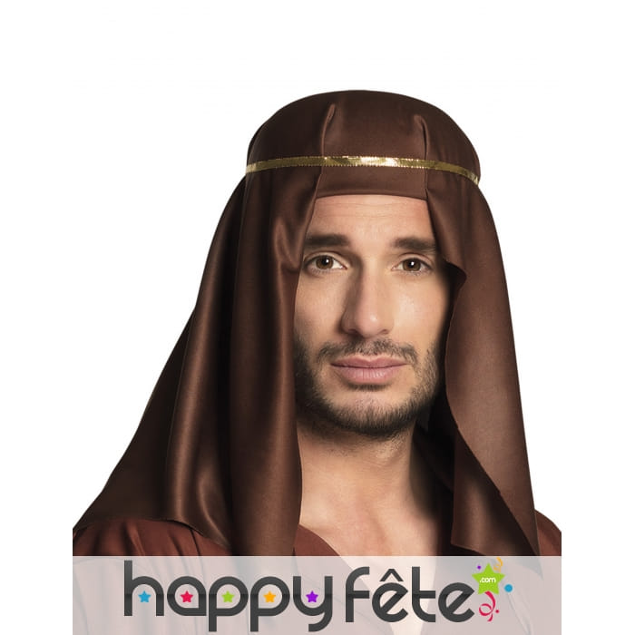 Turban marron pour homme