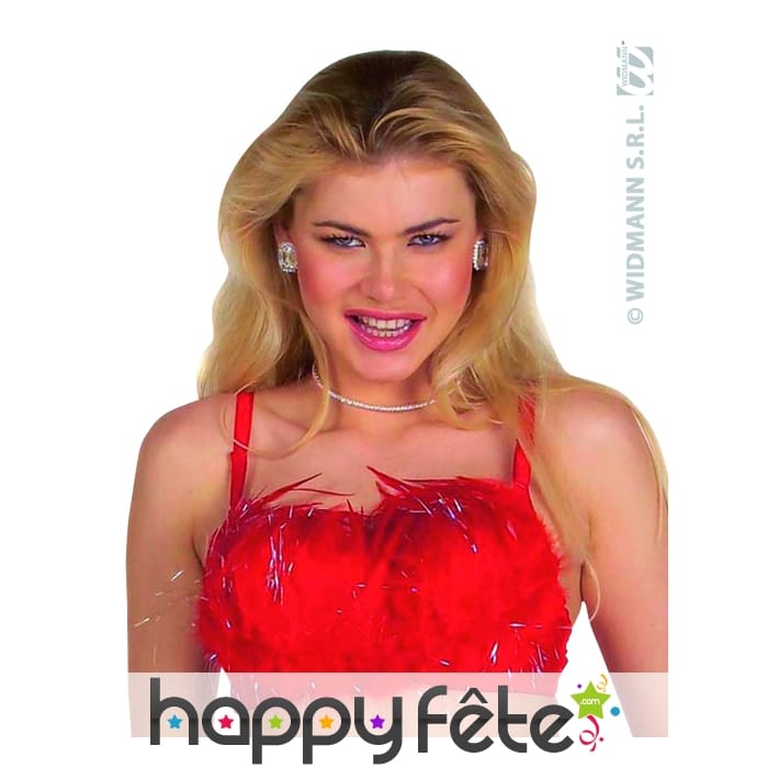 Top marabout rouge cabaret